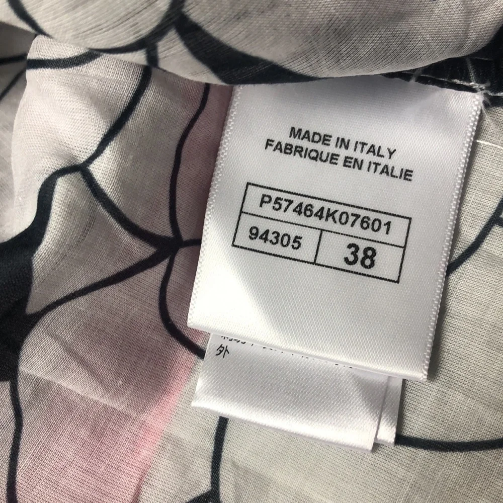 CHANEL Floral Off-Shoulder Crop Top cotton Size 38 - Picture 8 of 16